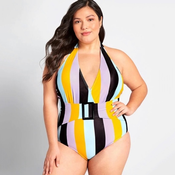 Modcloth Other - New ModCloth Mary Retro Stripe Belted One Piece
